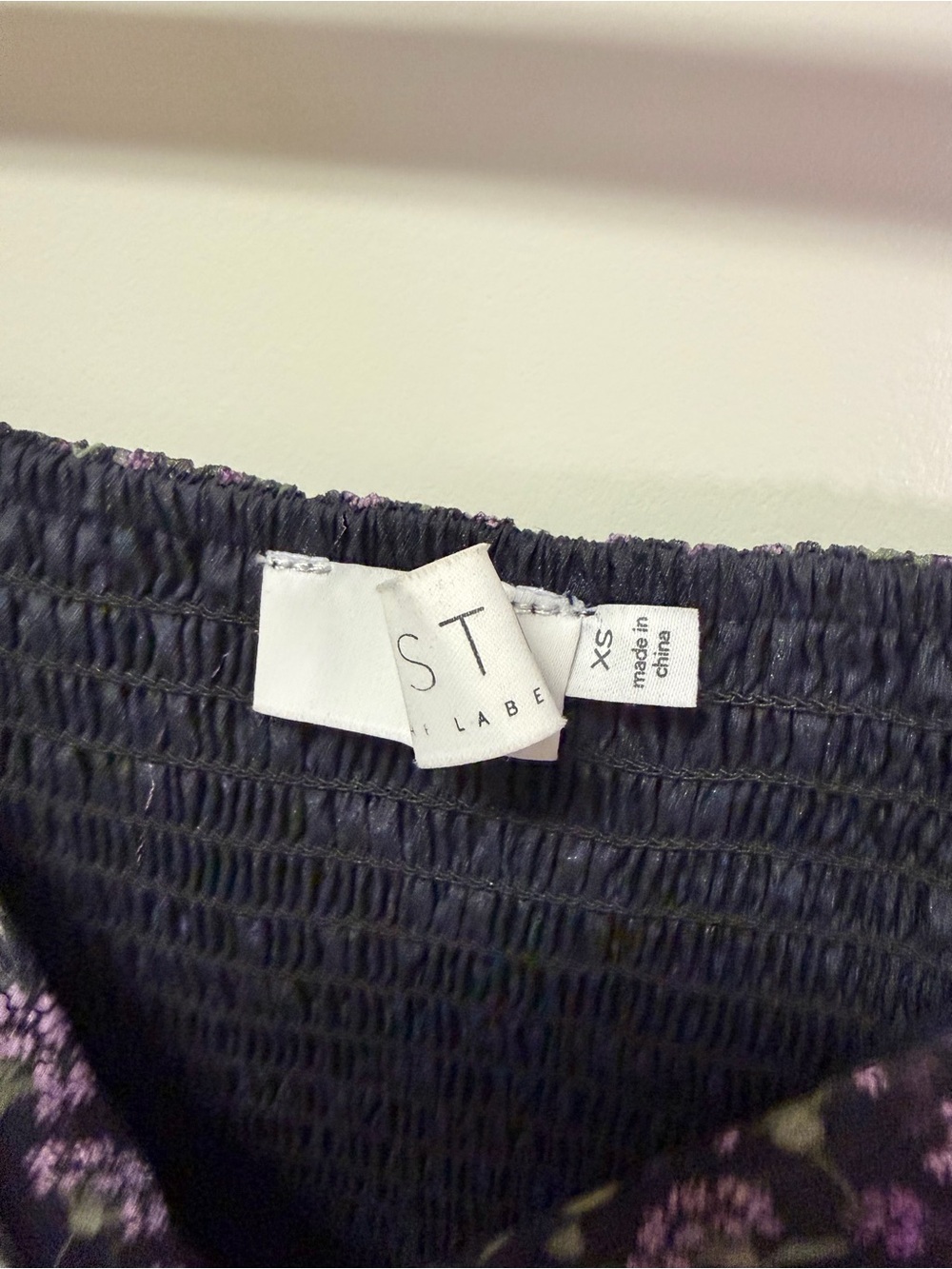 Astr Tiered Black Maxi Dress with Purple Floral Print - Picture 4 of 6